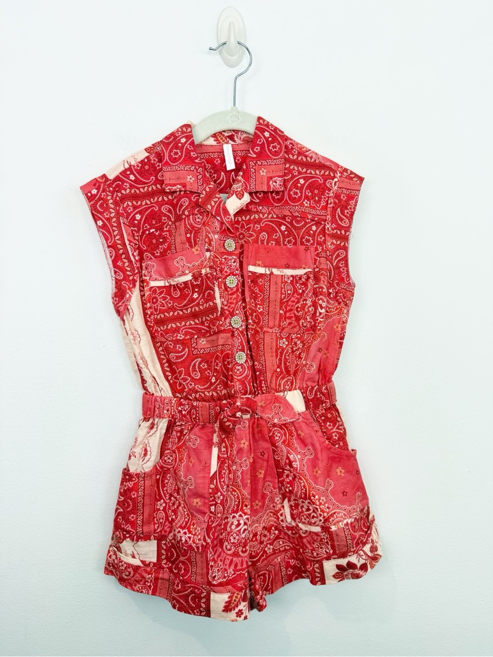 Zimmermann Little Girls Red Bandana Romper Size 4